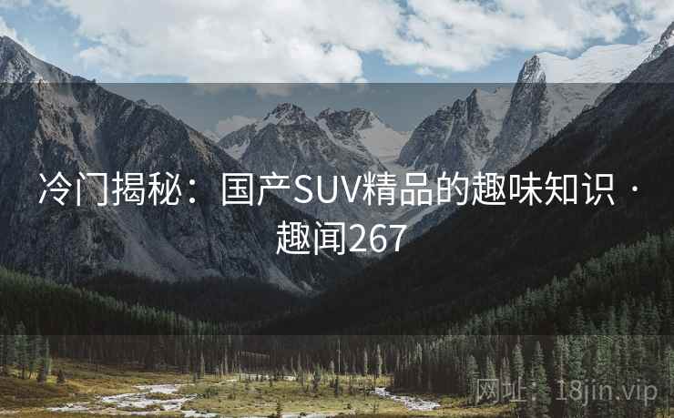 冷门揭秘:国产SUV精品的趣味知识 · 趣闻267